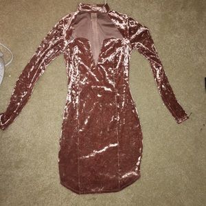 Crushed velvet dress
